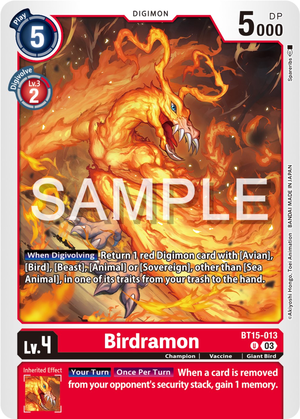 Birdramon [BT15-013] [Exceed Apocalypse] | Total Play