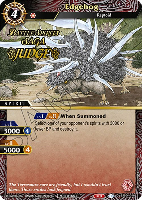 Edgehog (Judge Pack Vol. 4) (BSS04-016) [Launch & Event Promos] | Total Play