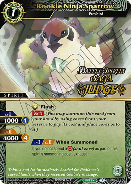 Rookie Ninja Sparrow (Judge Pack Vol. 4) (BSS04-070) [Launch & Event Promos] | Total Play