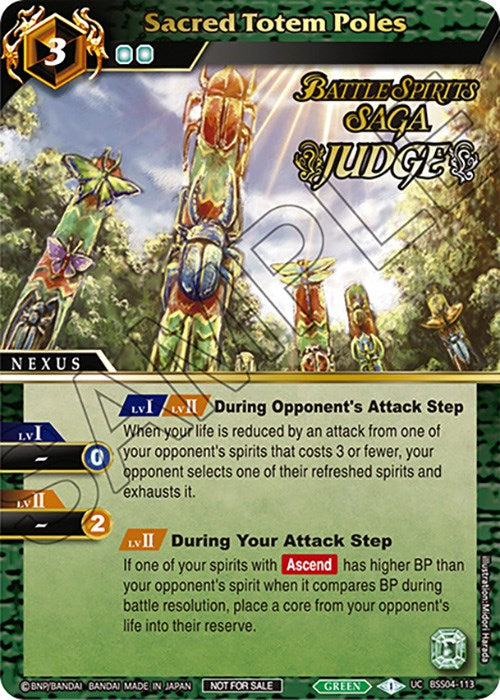 Sacred Totem Poles (Judge Pack Vol. 4) (BSS04-113) [Launch & Event Promos] | Total Play