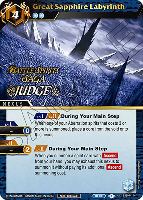 Great Sapphire Labyrinth (Judge Pack Vol. 4) (BSS04-114) [Launch & Event Promos] | Total Play