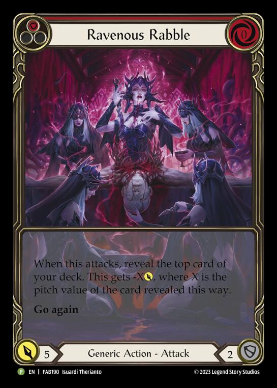 Ravenous Rabble (Red) [FAB190] (Promo)  Rainbow Foil | Total Play