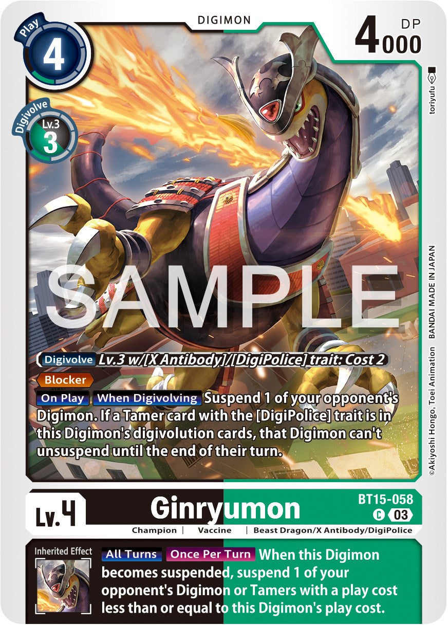 Ginryumon [BT15-058] [Exceed Apocalypse] | Total Play