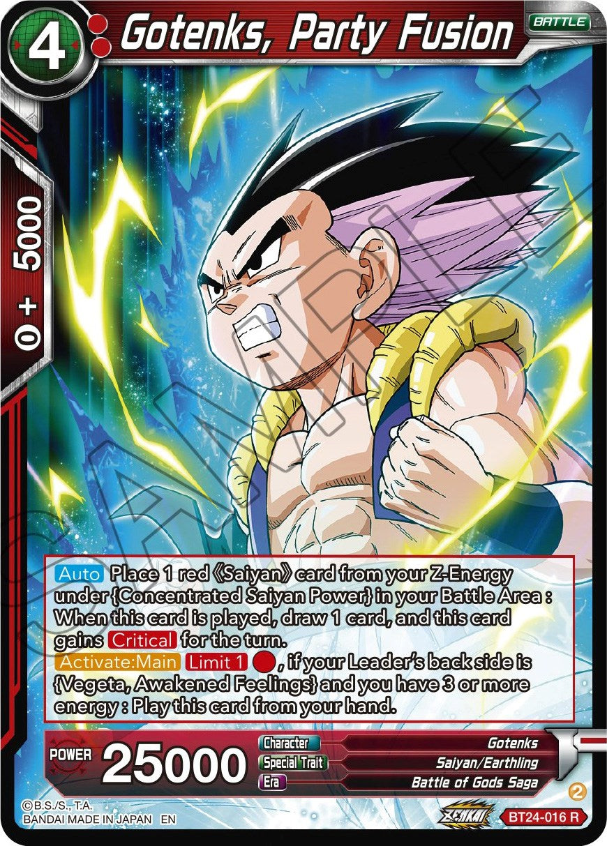 Gotenks, Party Fusion (BT24-016) [Beyond Generations] | Total Play