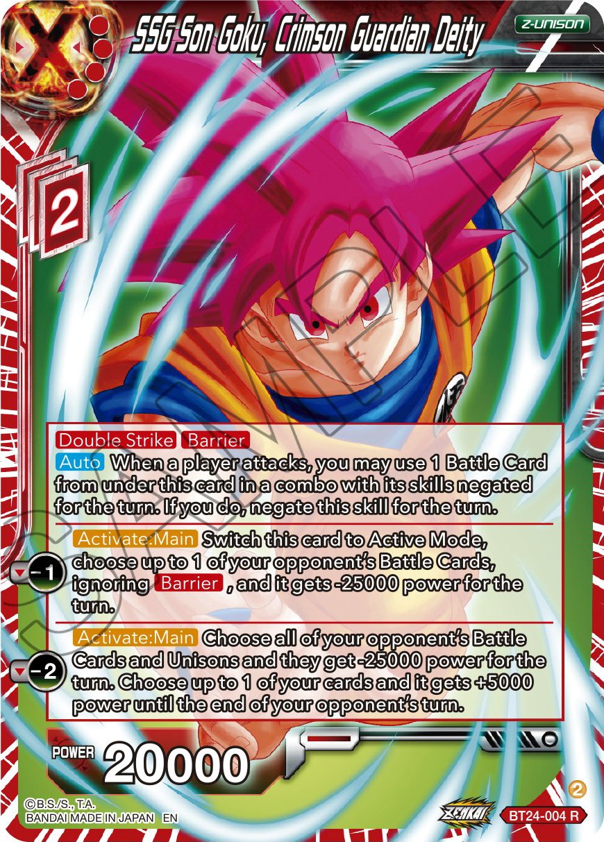 SSG Son Goku, Crimson Guardian Deity (BT24-004) [Beyond Generations] | Total Play