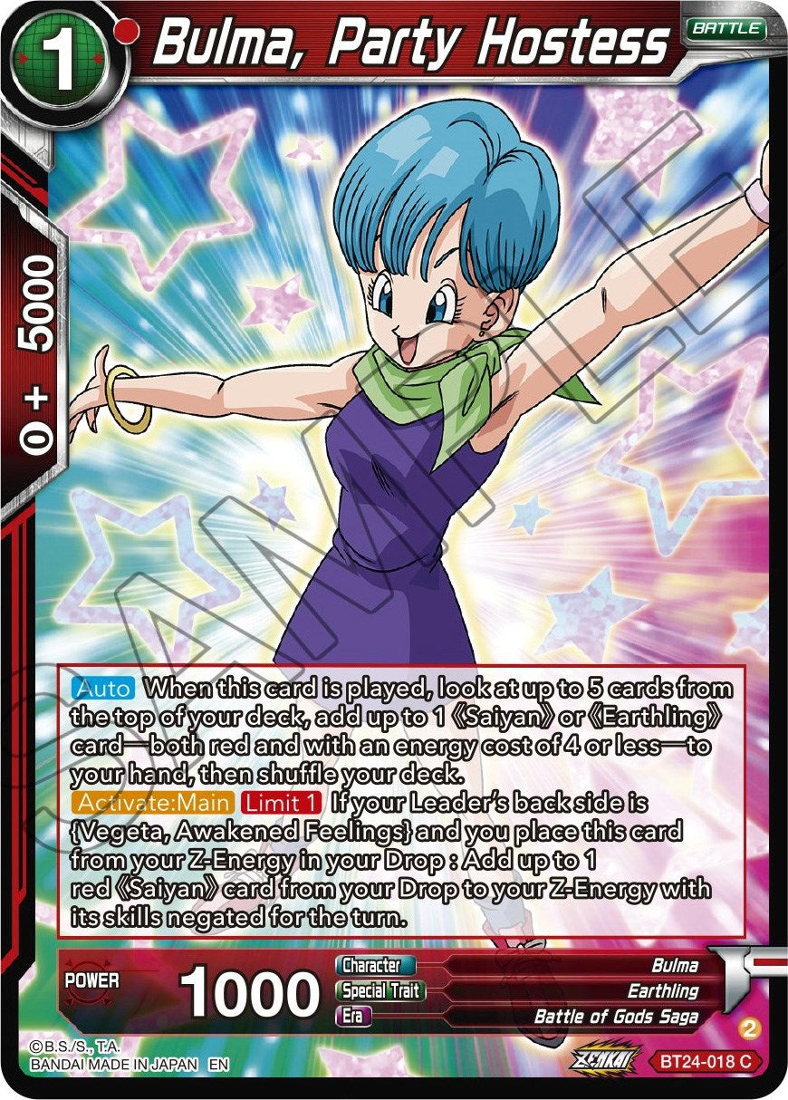 Bulma, Party Hostess (BT24-018) [Beyond Generations] | Total Play