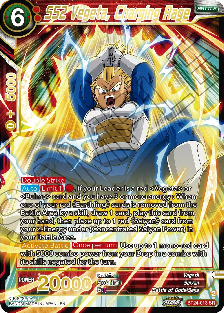 SS2 Vegeta, Charging Rage (BT24-013) [Beyond Generations] | Total Play