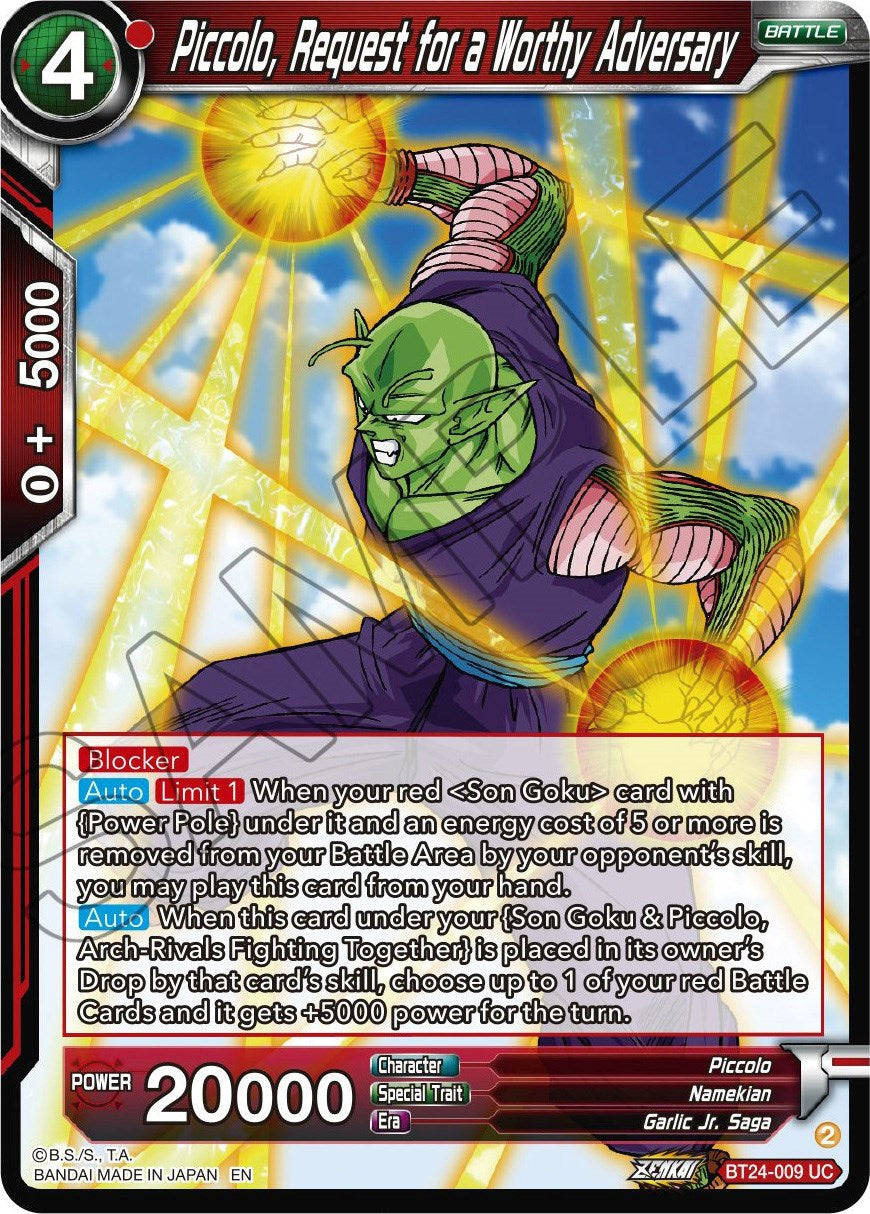 Piccolo, Request for a Worthy Adversary (BT24-009) [Beyond Generations] | Total Play