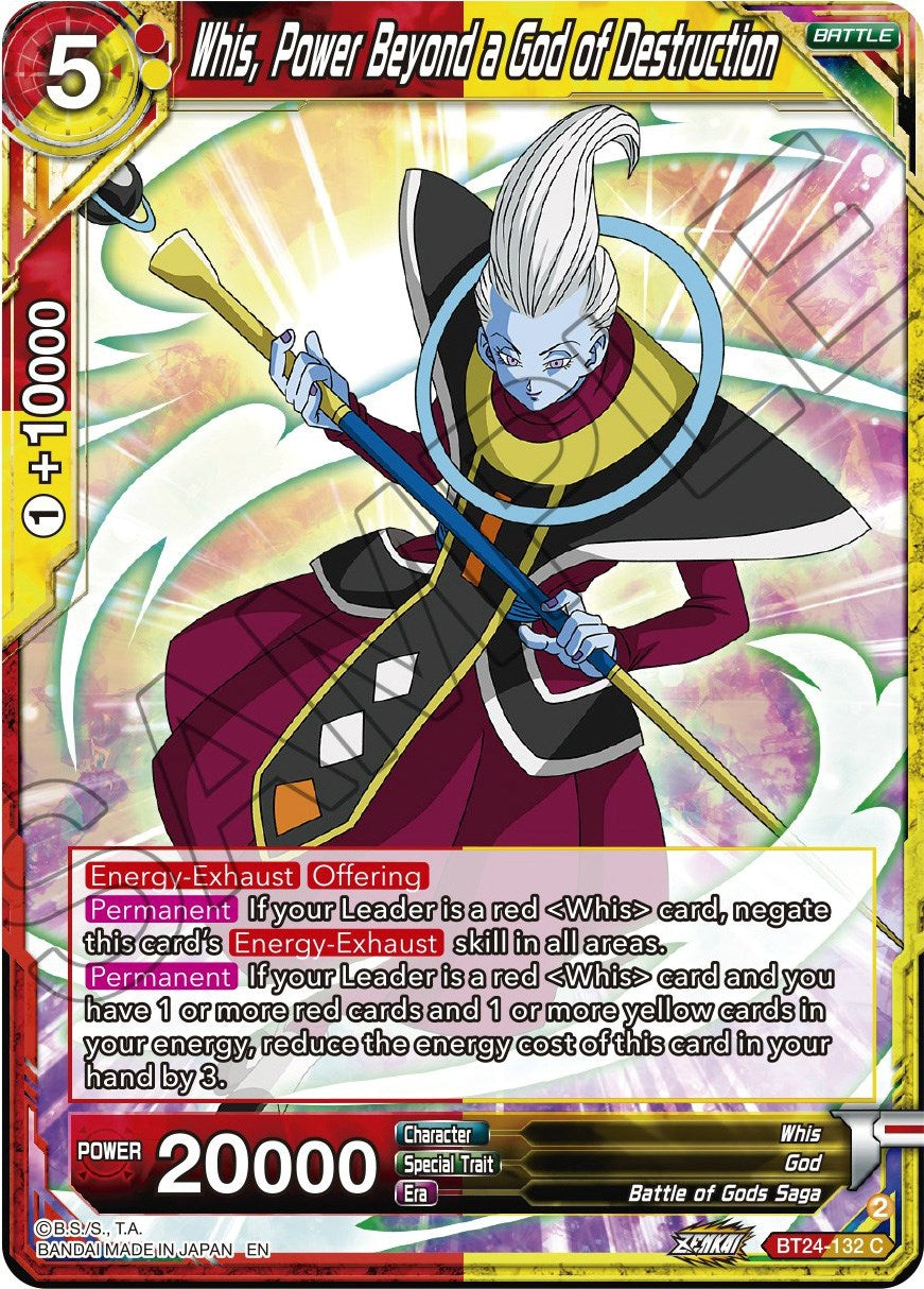 Whis, Power Beyond a God of Destruction (BT24-132) [Beyond Generations] | Total Play