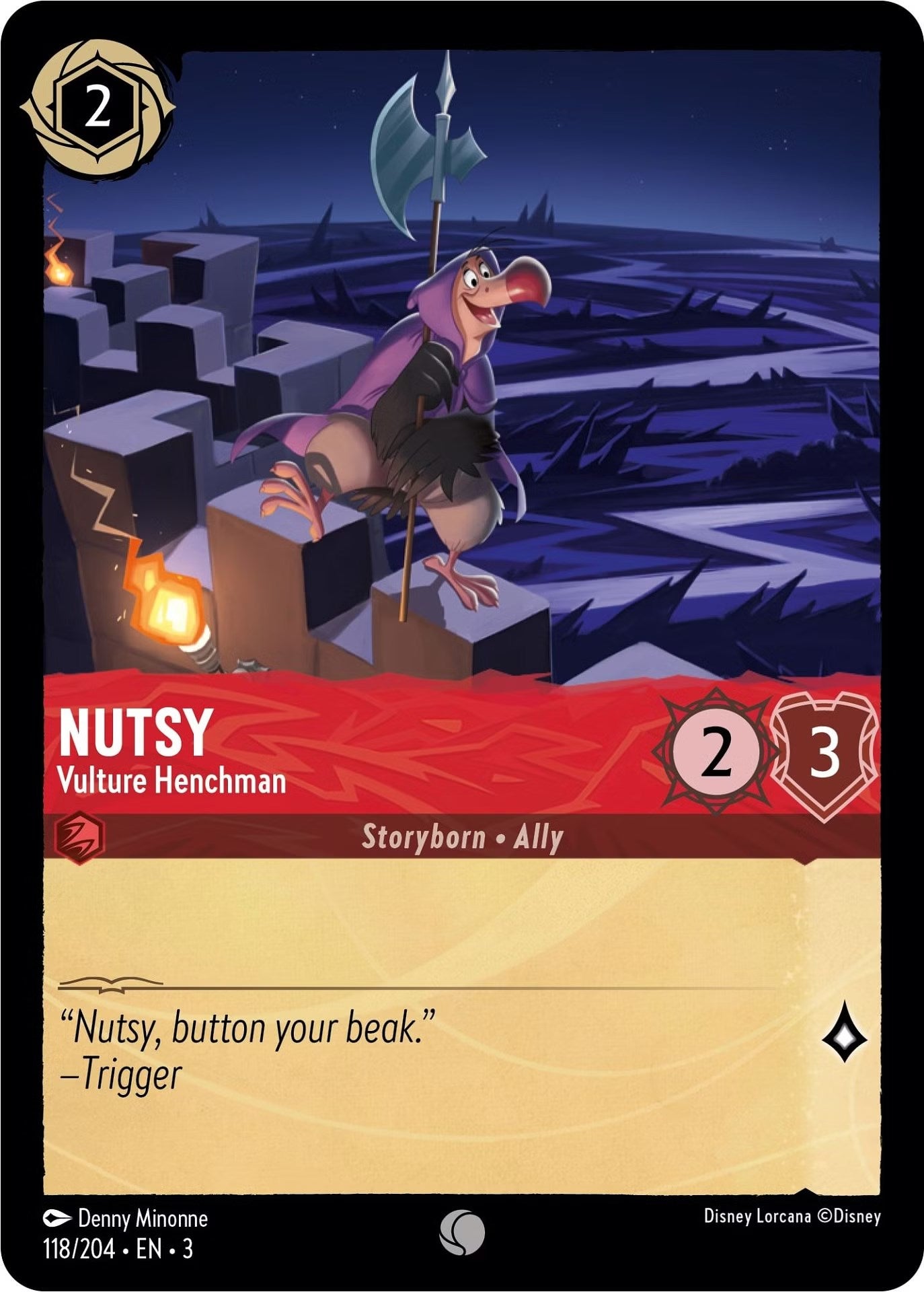 Nutsy - Vulture Henchman (118/204) [Into the Inklands] | Total Play