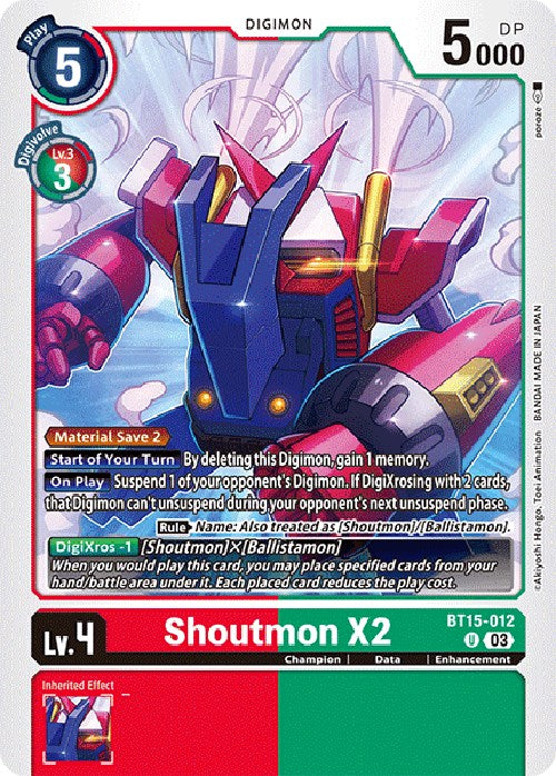 Shoutmon X2 [BT15-012] [Exceed Apocalypse] | Total Play