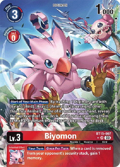 Biyomon [BT15-007] (Alternate Art) [Exceed Apocalypse] | Total Play