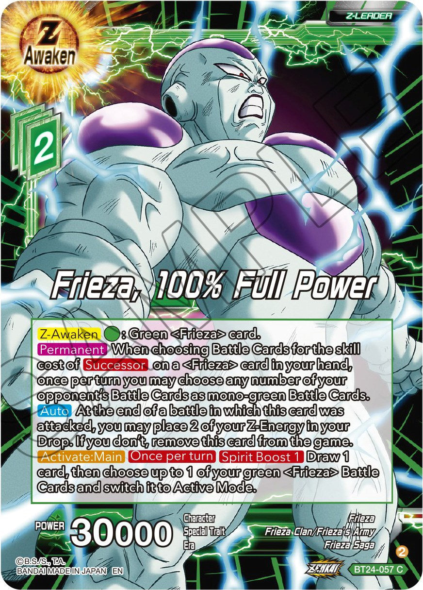 Frieza, 100% Full Power (BT24-057) [Beyond Generations] | Total Play