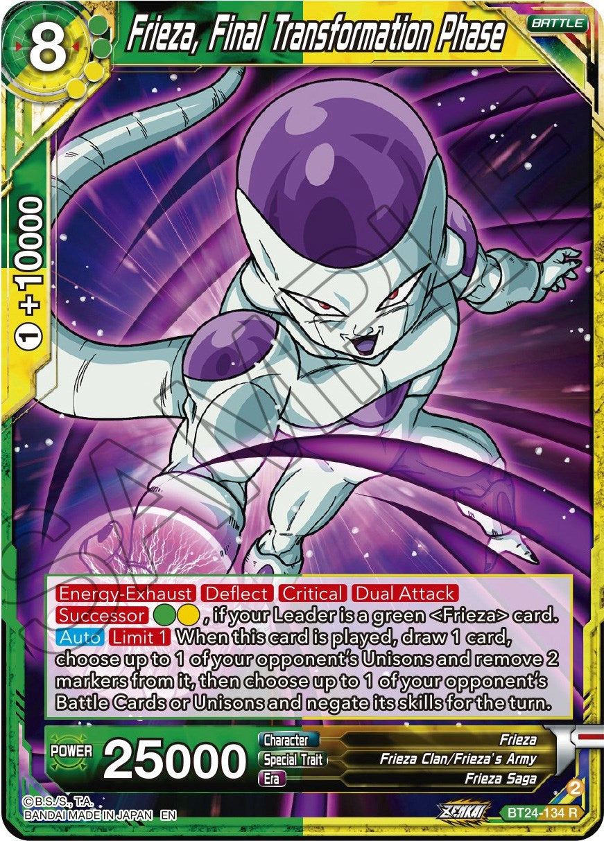 Frieza, Final Transformation Phase (BT24-134) [Beyond Generations] | Total Play