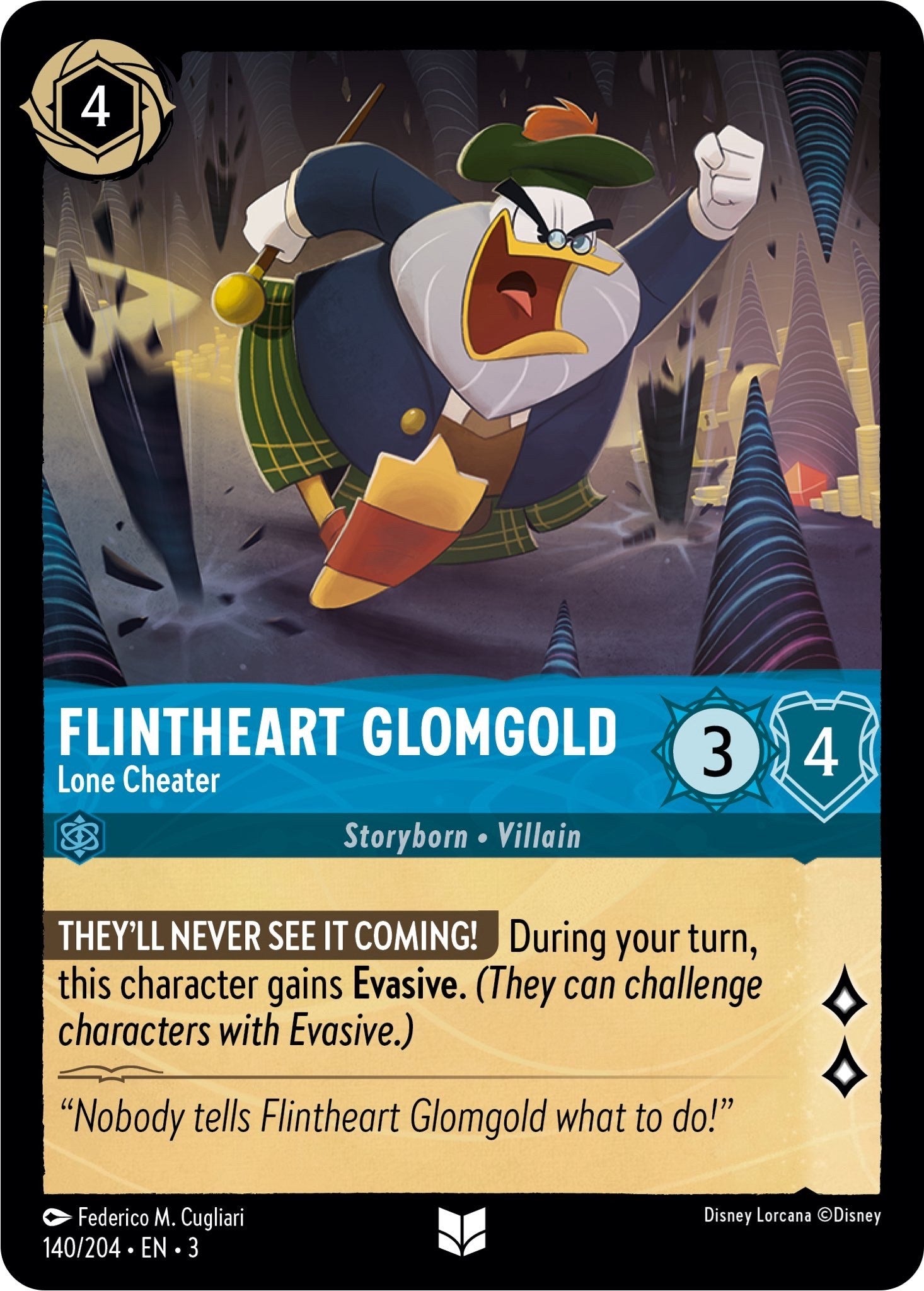 Flintheart Glomgold - Lone Cheater (140/204) [Into the Inklands] | Total Play