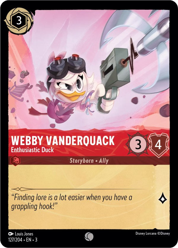 Webby Vanderquack - Enthusiastic Duck (127/204) [Into the Inklands] | Total Play