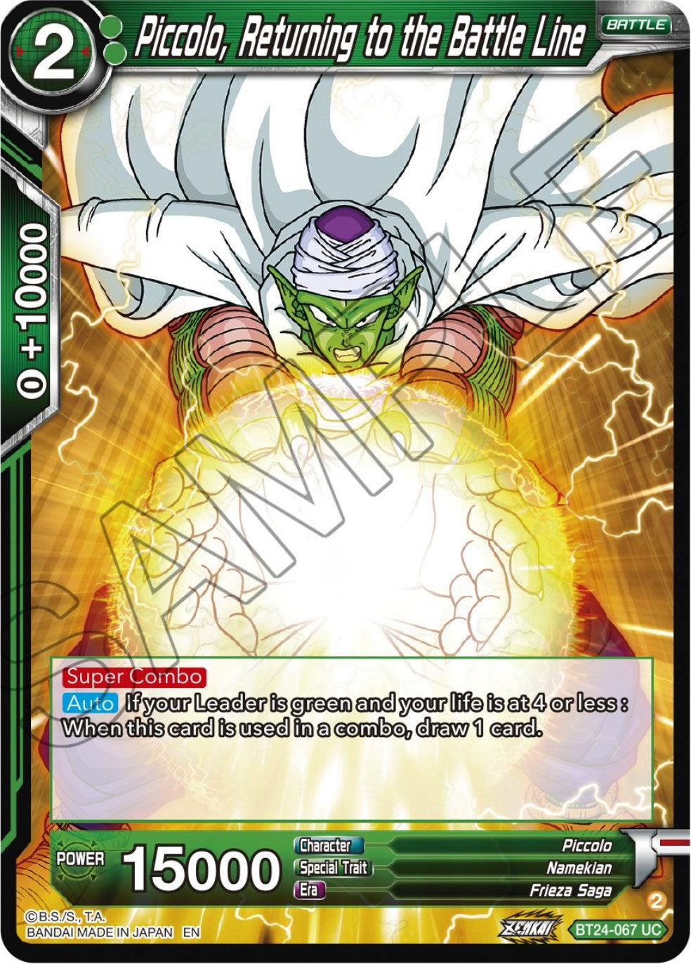 Piccolo, Returning to the Battle Line (BT24-067) [Beyond Generations] | Total Play