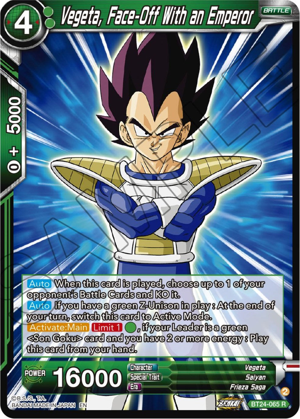 Vegeta, Face-Off With an Emperor (BT24-065) [Beyond Generations] | Total Play