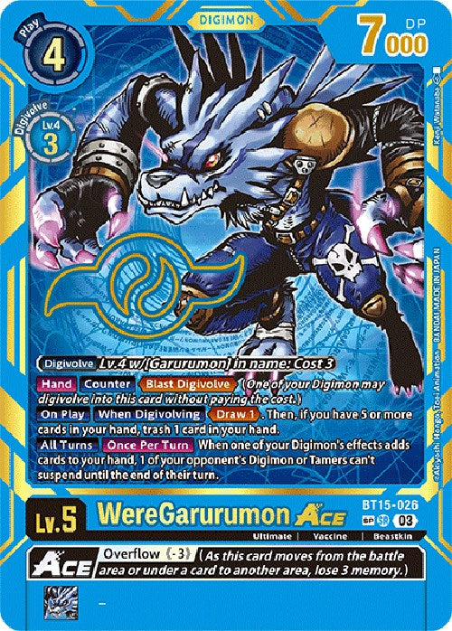 WereGarurumon Ace (Special Rare) [BT15-026] [Exceed Apocalypse] | Total Play