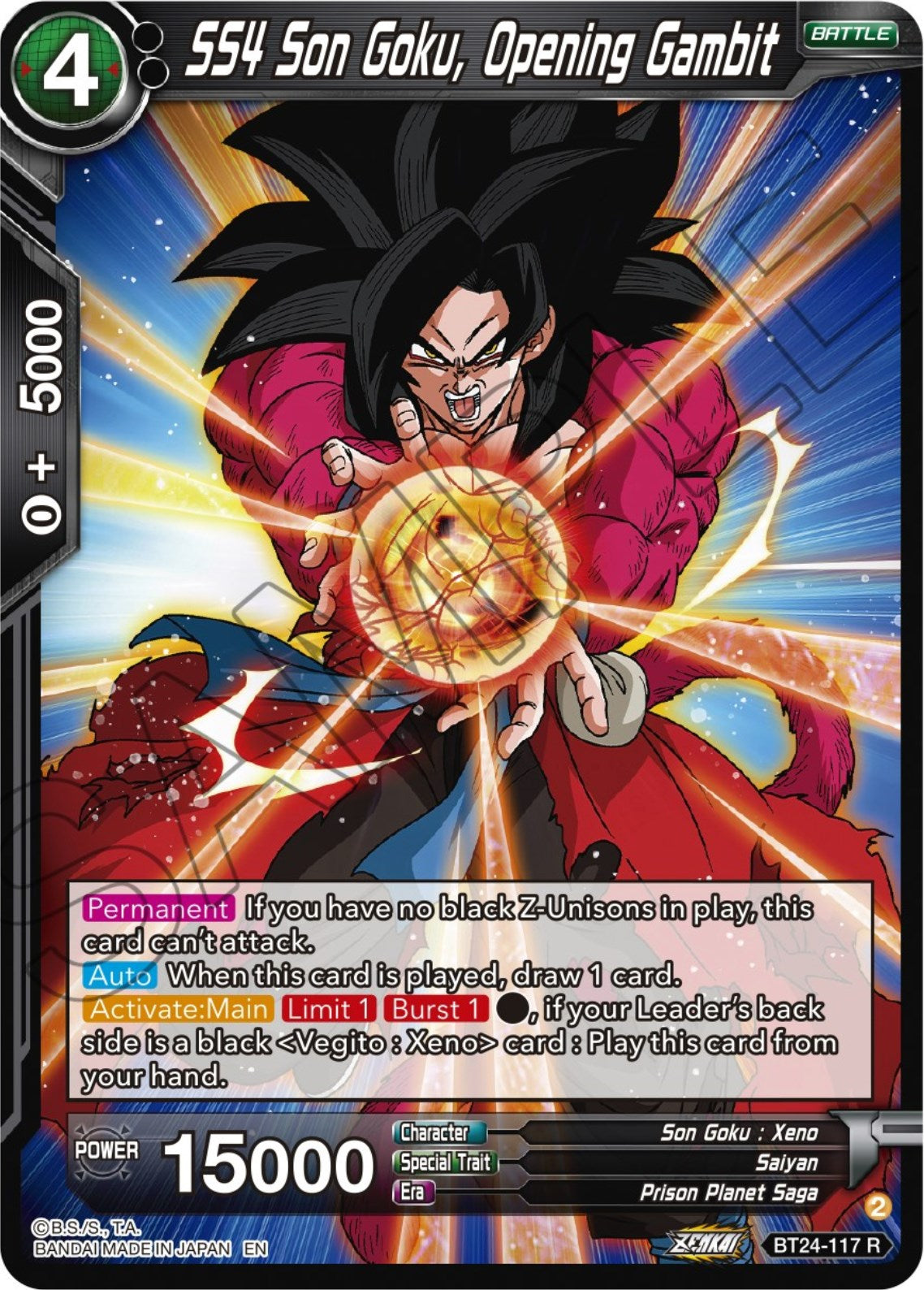 SS4 Son Goku, Opening Gambit (BT24-117) [Beyond Generations] | Total Play