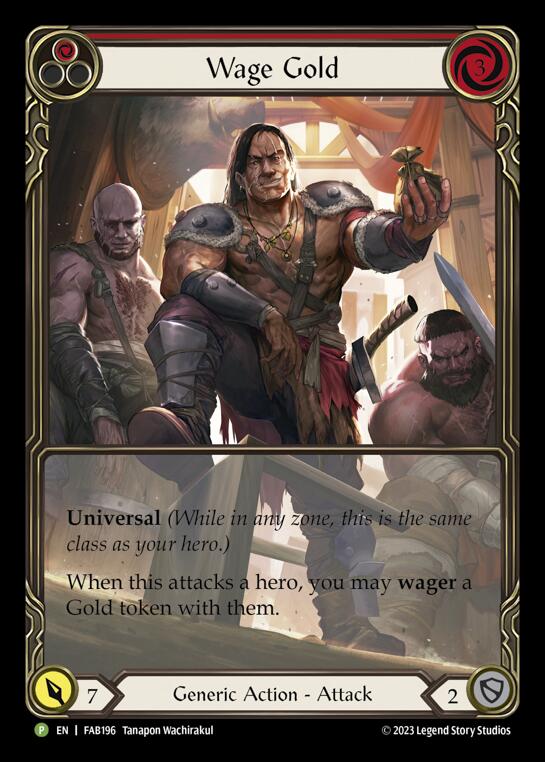 Wage Gold (Red) [FAB196] (Promo)  Rainbow Foil | Total Play