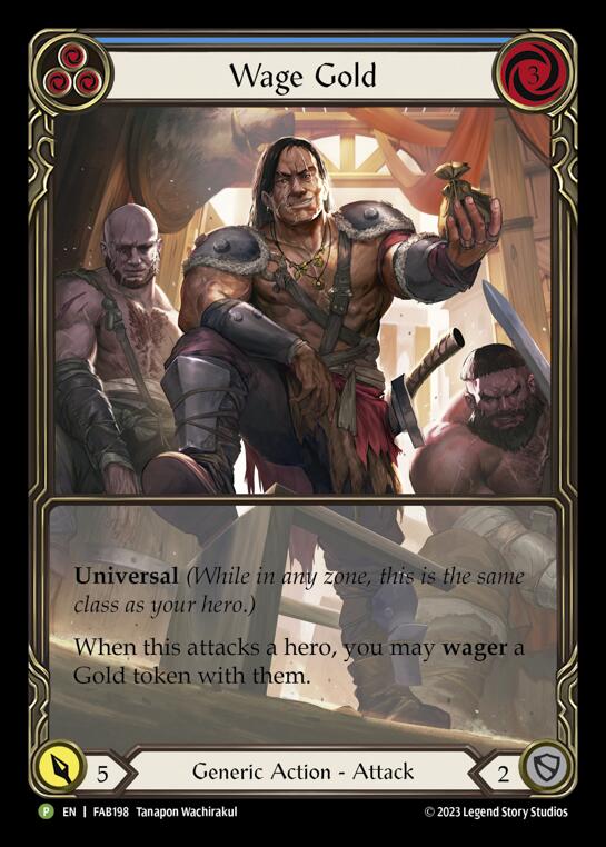 Wage Gold (Blue) [FAB198] (Promo)  Rainbow Foil | Total Play