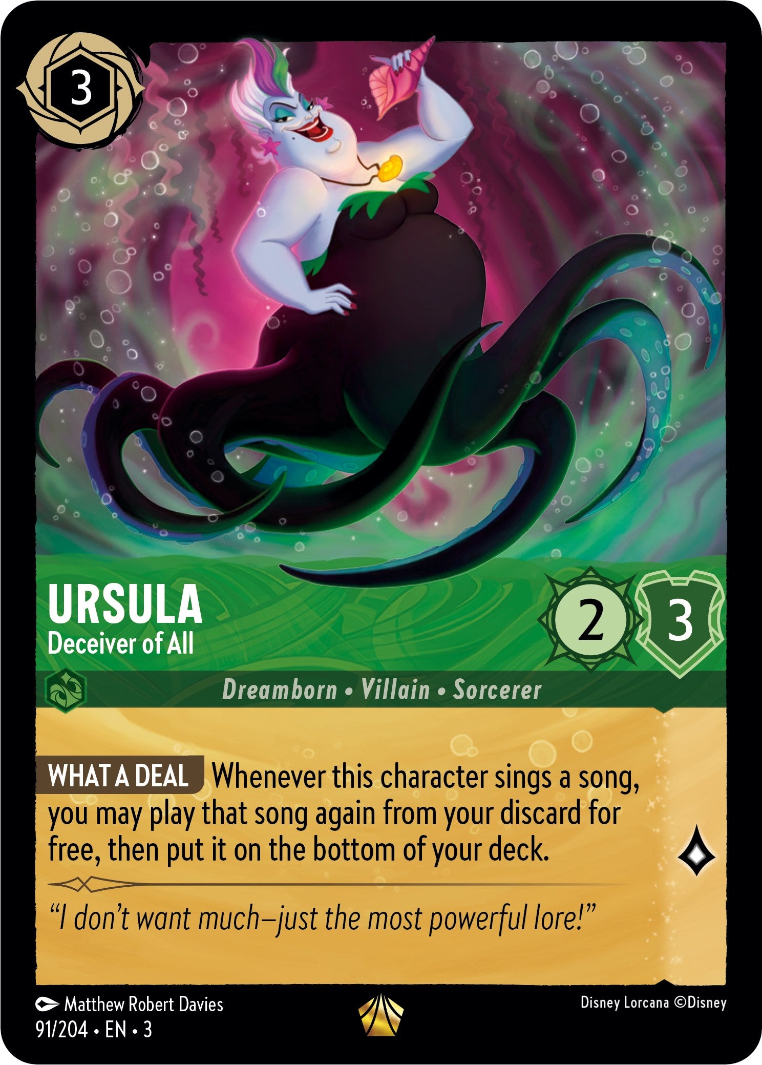 Ursula - Deceiver of All (91/204) [Into the Inklands] | Total Play