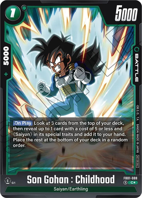 Son Gohan : Childhood (FB01-088) (Tournament Pack 01) [Fusion World Tournament Cards] | Total Play