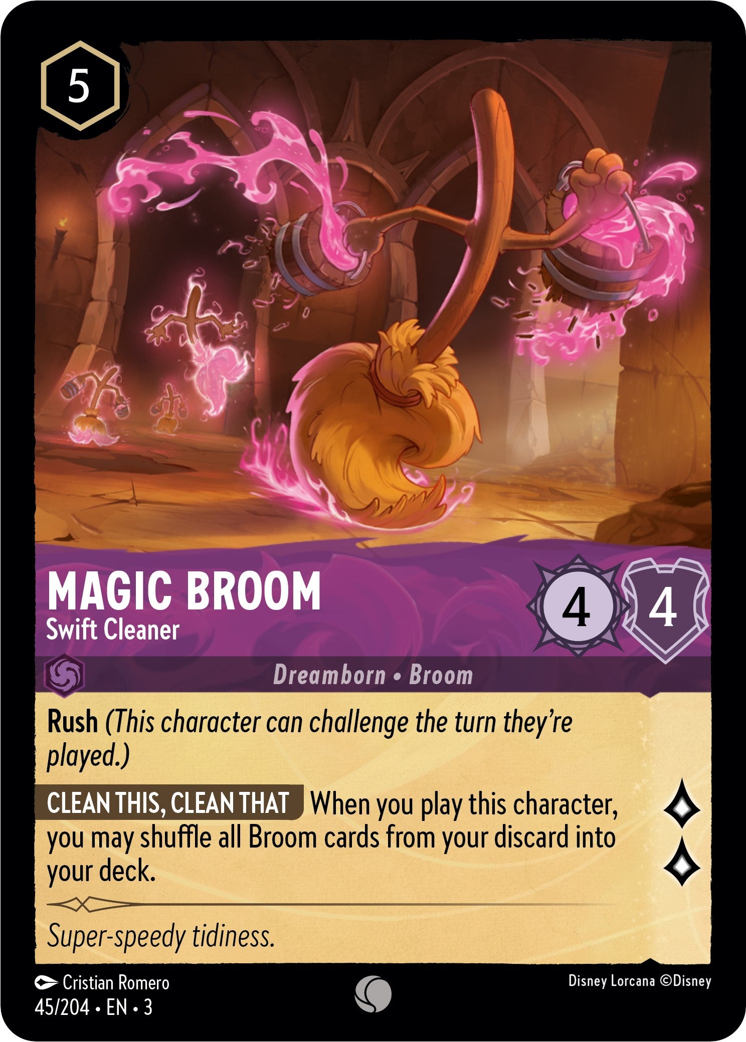 Magic Broom - Swift Cleaner (45//204) [Into the Inklands] | Total Play