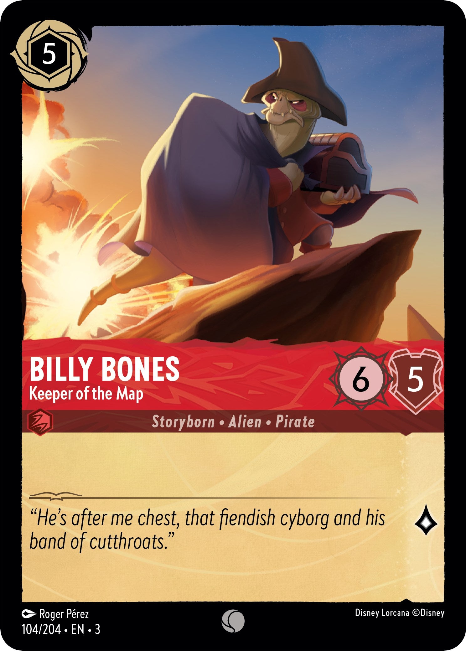 Billy Bones - Keeper of the Map (104/204) [Into the Inklands] | Total Play