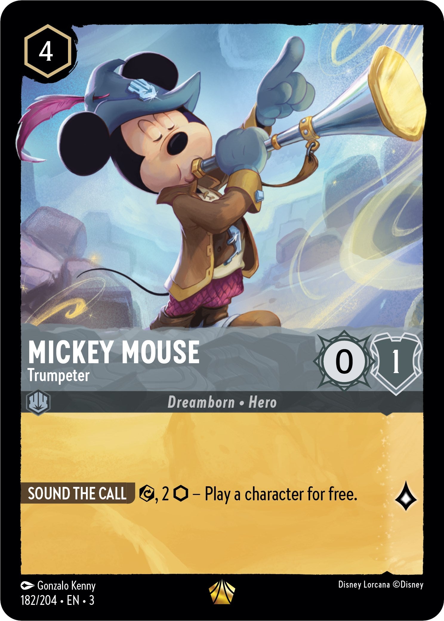 Mickey Mouse -Trumpeter (182/204) [Into the Inklands] | Total Play