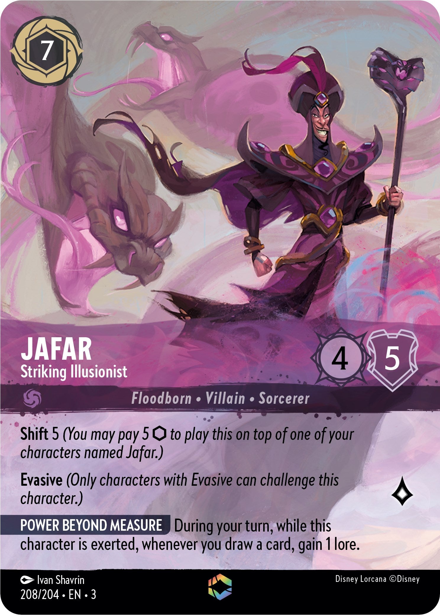 Jafar - Striking Illusionist (Enchanted) (208/204) [Into the Inklands] | Total Play