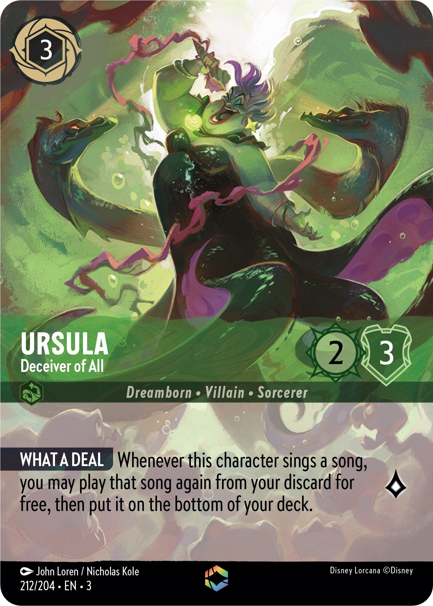 Ursula - Deceiver of All (Alternate Art) (212/204) [Into the Inklands] | Total Play