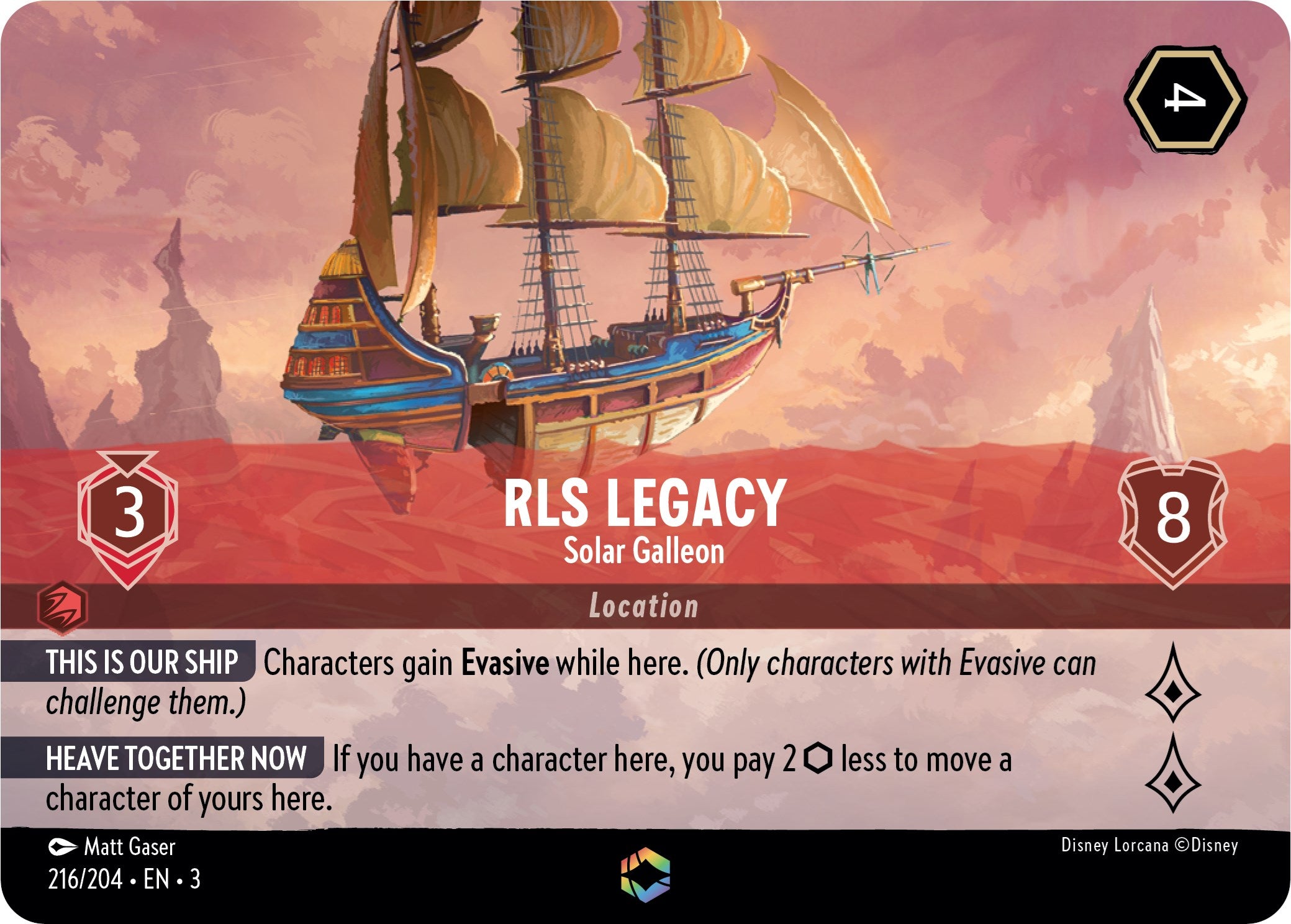 RLS Legacy - Solar Galleon (Enchanted) (216/204) [Into the Inklands] | Total Play