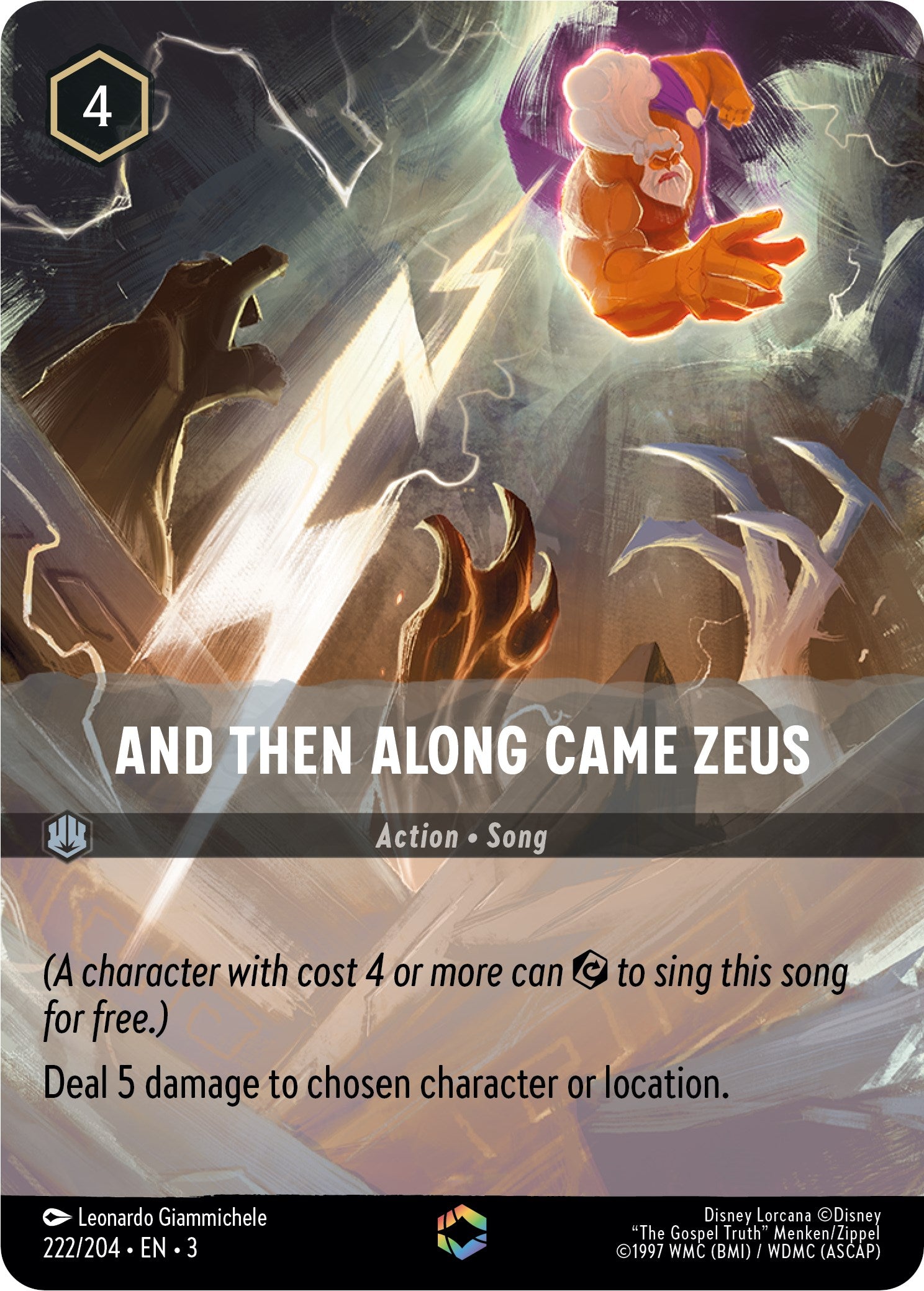 And Then Along Came Zeus (Alternate Art) (222/204) [Into the Inklands] | Total Play
