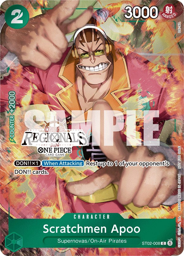 Scratchmen Apoo (Online Regional 2024) [Participant] [One Piece Promotion Cards] | Total Play