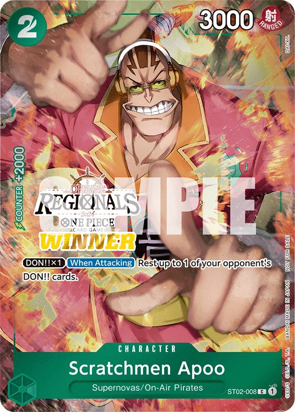 Scratchmen Apoo (Offline Regional 2024) [Winner] [One Piece Promotion Cards] | Total Play