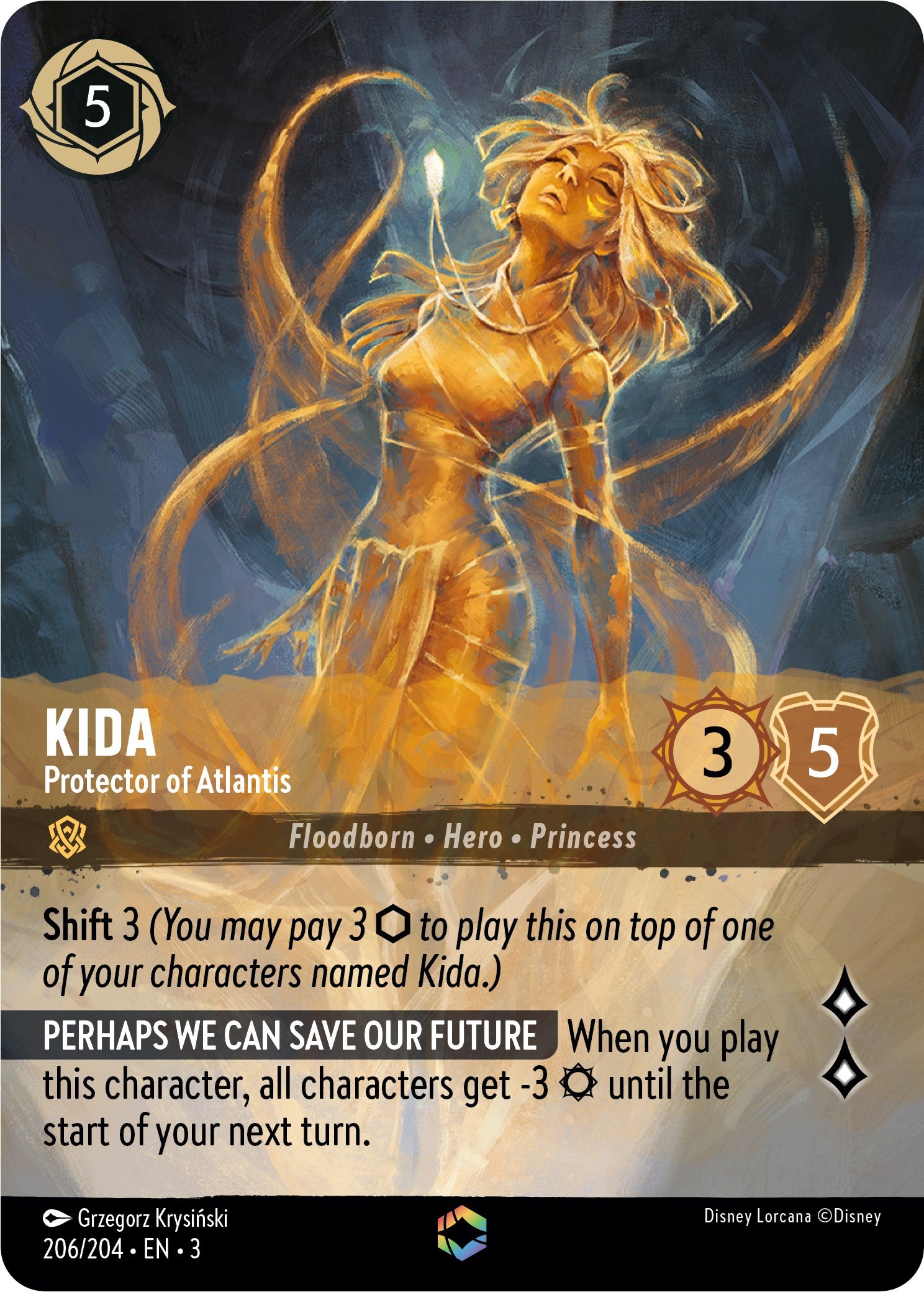 Kida - Protector of Atlantis (Alternate Art) (206/204) [Into the Inklands] | Total Play