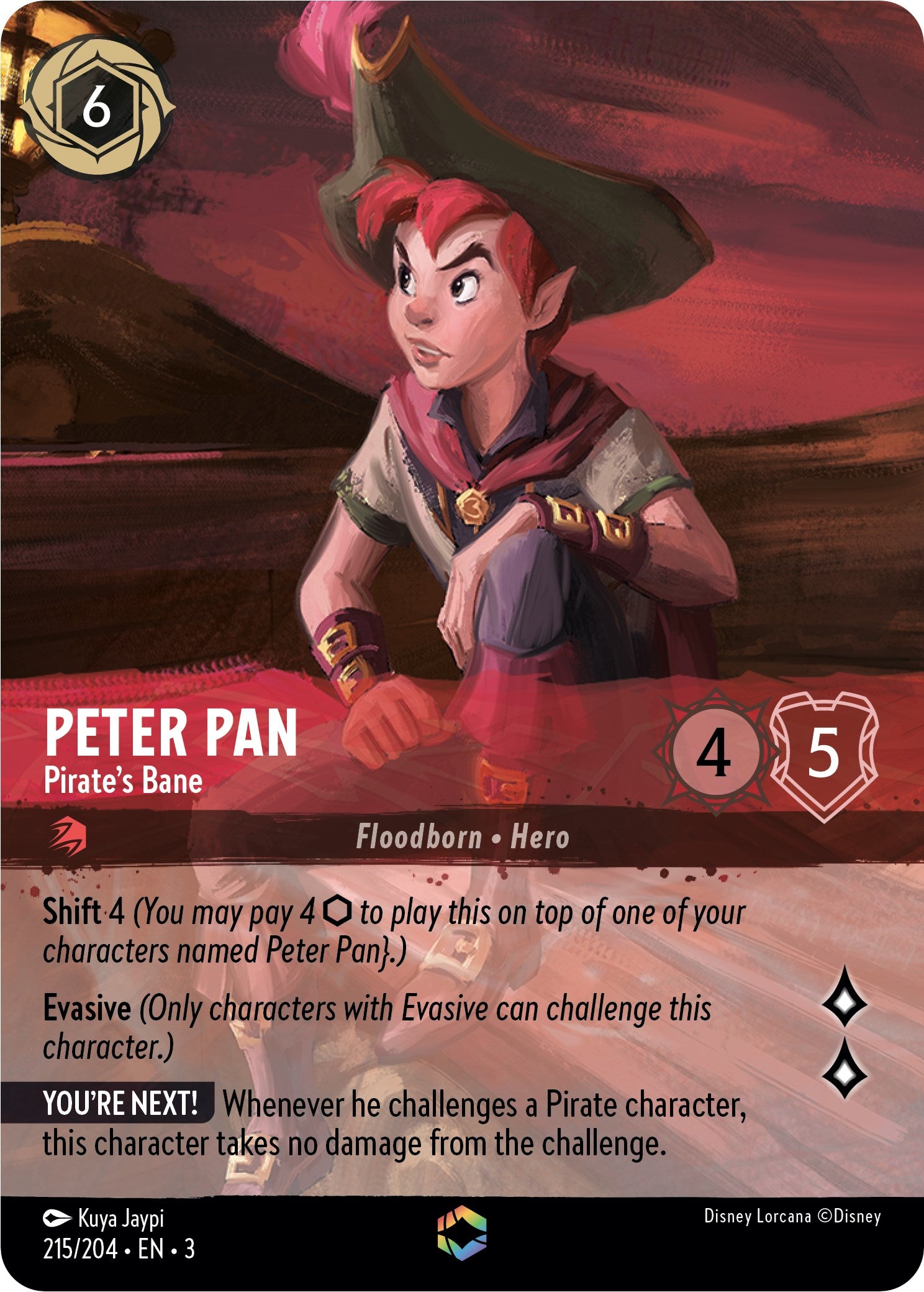 Peter Pan - Pirate's Bane (Alternate Art) (215/204) [Into the Inklands] | Total Play