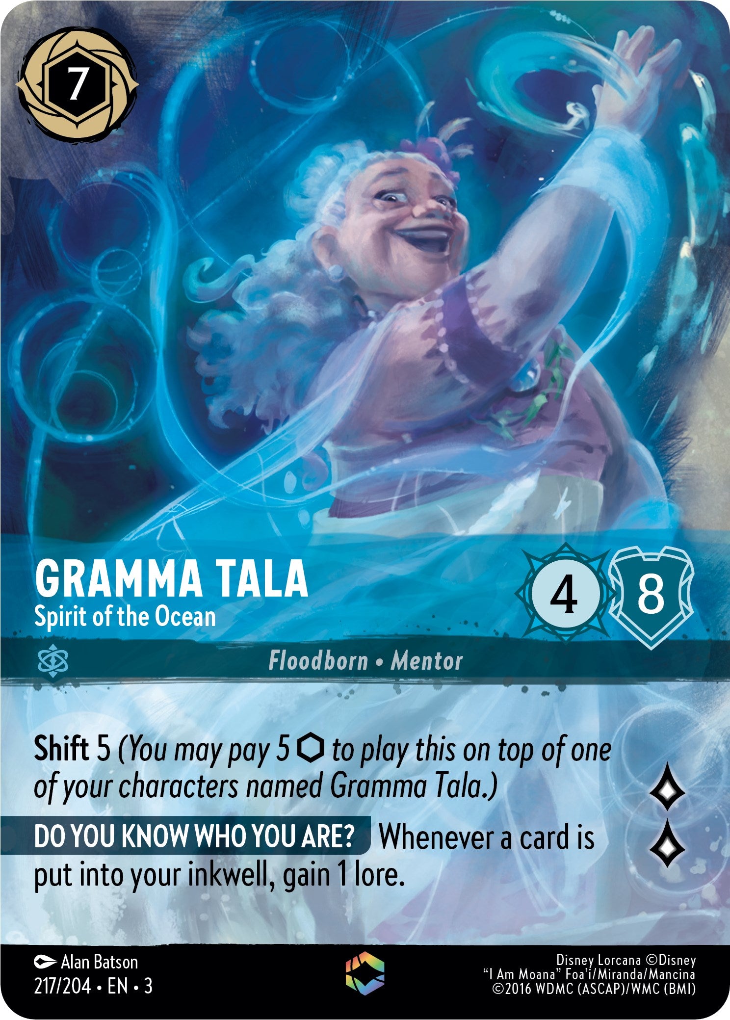 Gramma Tala - Spirit of the Ocean (Enchanted) (217/204) [Into the Inklands] | Total Play