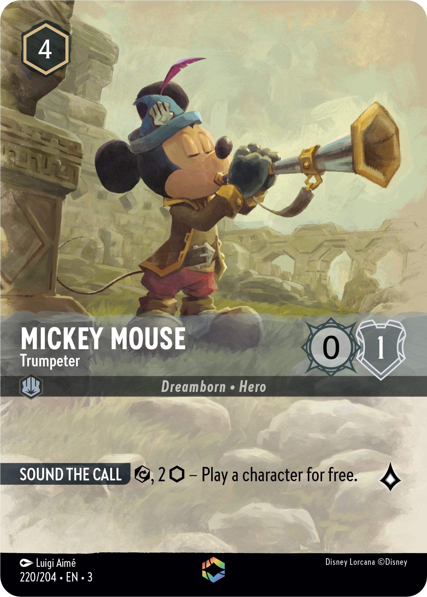 Mickey Mouse -Trumpeter (Enchanted) (220/204) [Into the Inklands] | Total Play