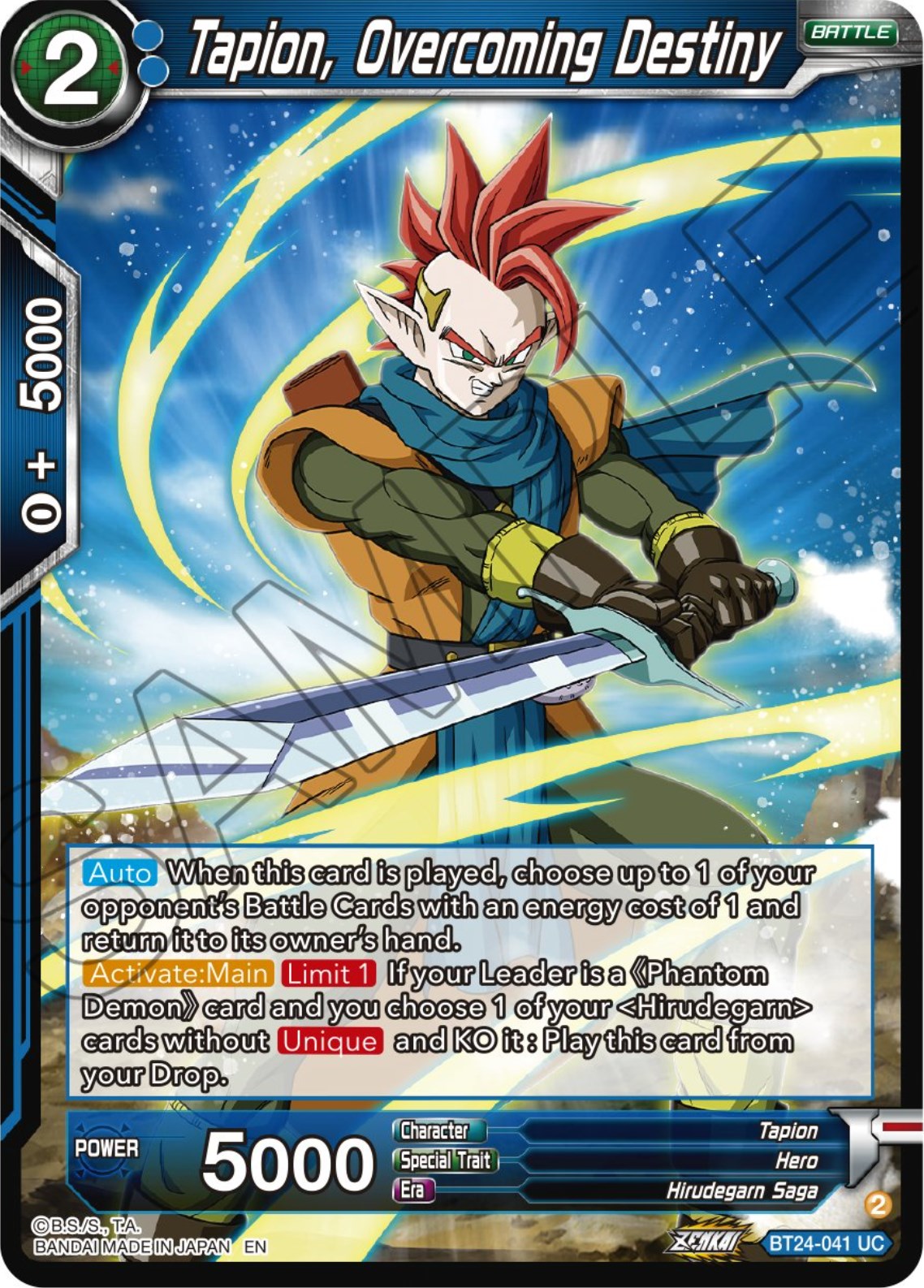 Tapion, Overcoming Destiny (BT24-041) [Beyond Generations] | Total Play