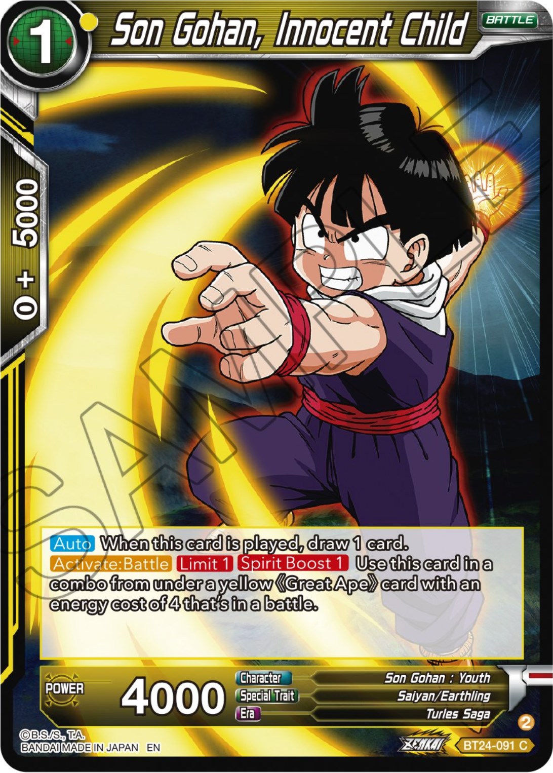 Son Gohan, Innocent Child (BT24-091) [Beyond Generations] | Total Play