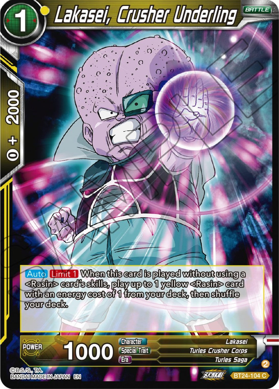 Lakasei, Crusher Underling (BT24-104) [Beyond Generations] | Total Play