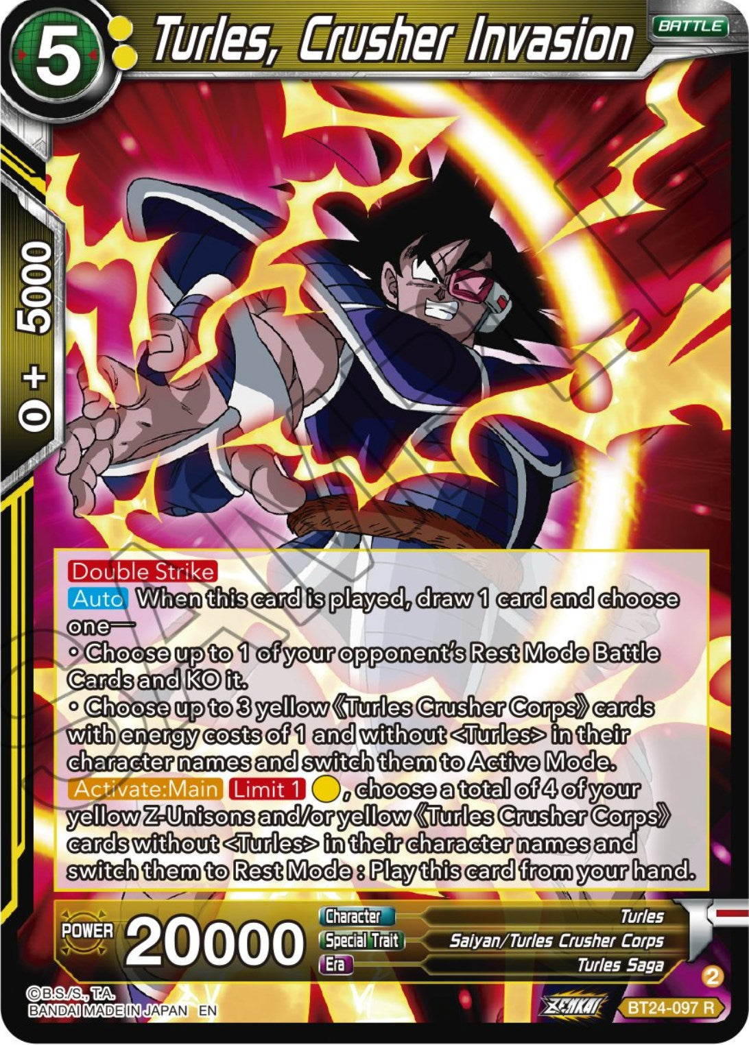 Turles, Crusher Invasion (BT24-097) [Beyond Generations] | Total Play