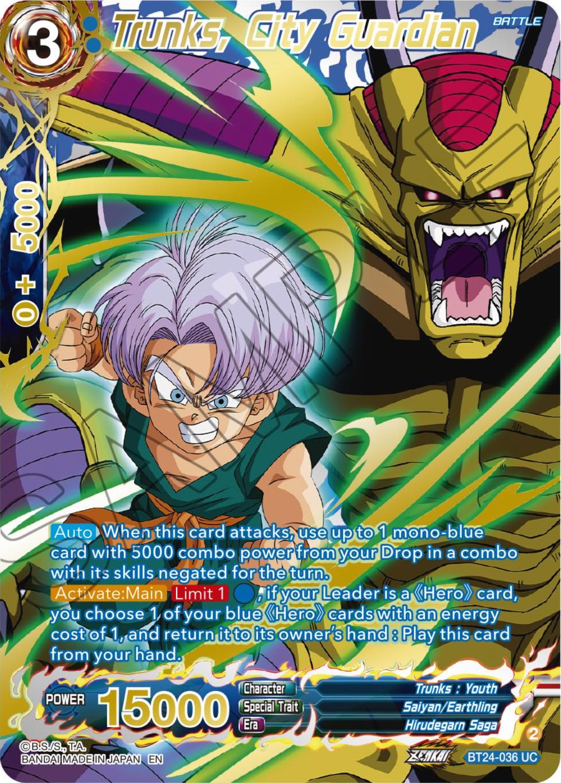 Trunks, City Guardian (Collector Booster) (BT24-036) [Beyond Generations] | Total Play