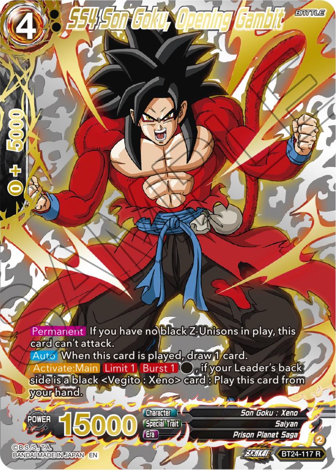SS4 Son Goku, Opening Gambit (Collector Booster) (BT24-117) [Beyond Generations] | Total Play