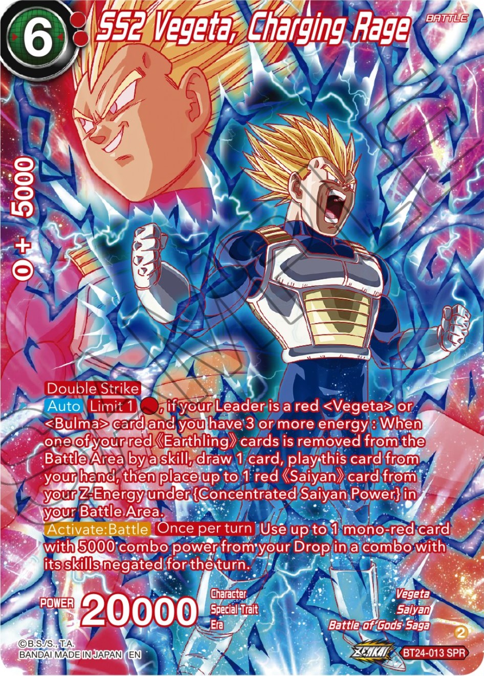 SS2 Vegeta, Charging Rage (SPR) (BT24-013) [Beyond Generations] | Total Play