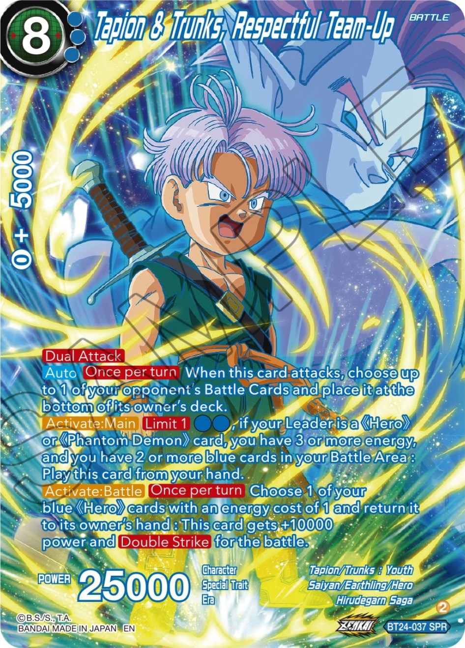 Tapin & Trunks, Respectful Team-Up (SPR) (BT24-037) [Beyond Generations] | Total Play