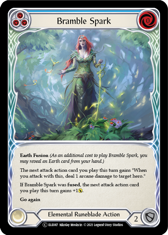 Bramble Spark (Blue) [U-ELE087] (Tales of Aria Unlimited)  Unlimited Rainbow Foil | Total Play